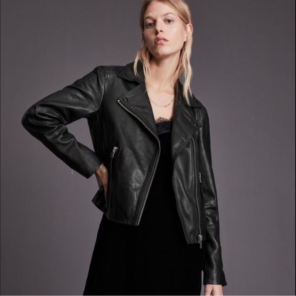 All Saints Dalby Leather Biker Jacket
